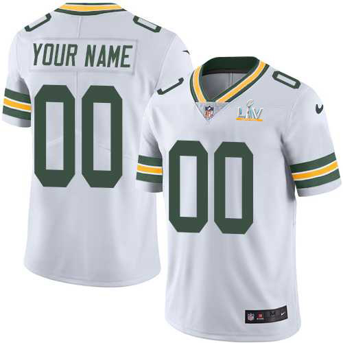 Men's Green Bay Packers White ACTIVE PLAYER 2021 Super Bowl LV Limited Stitched Jersey